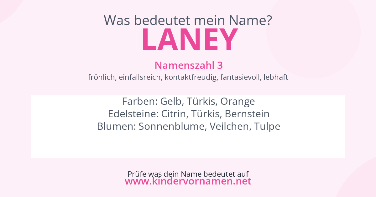 Was bedeutet der Name Laney?