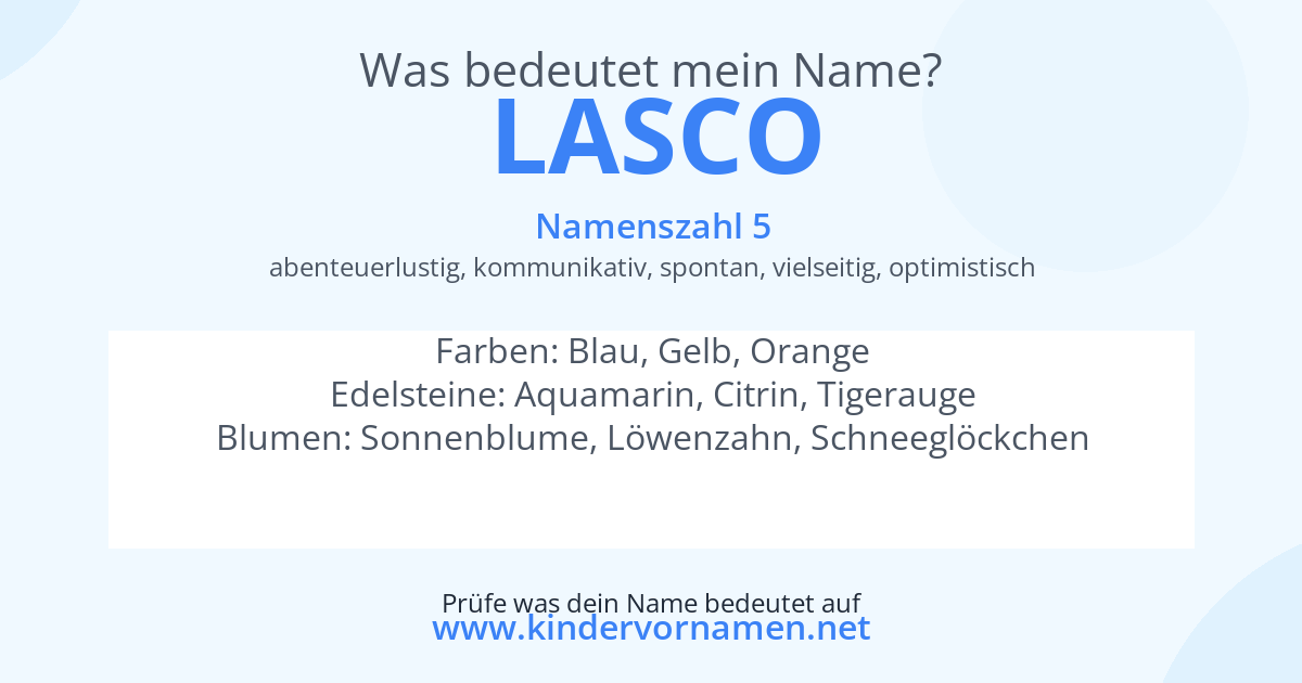 Was bedeutet der Name Lasco?