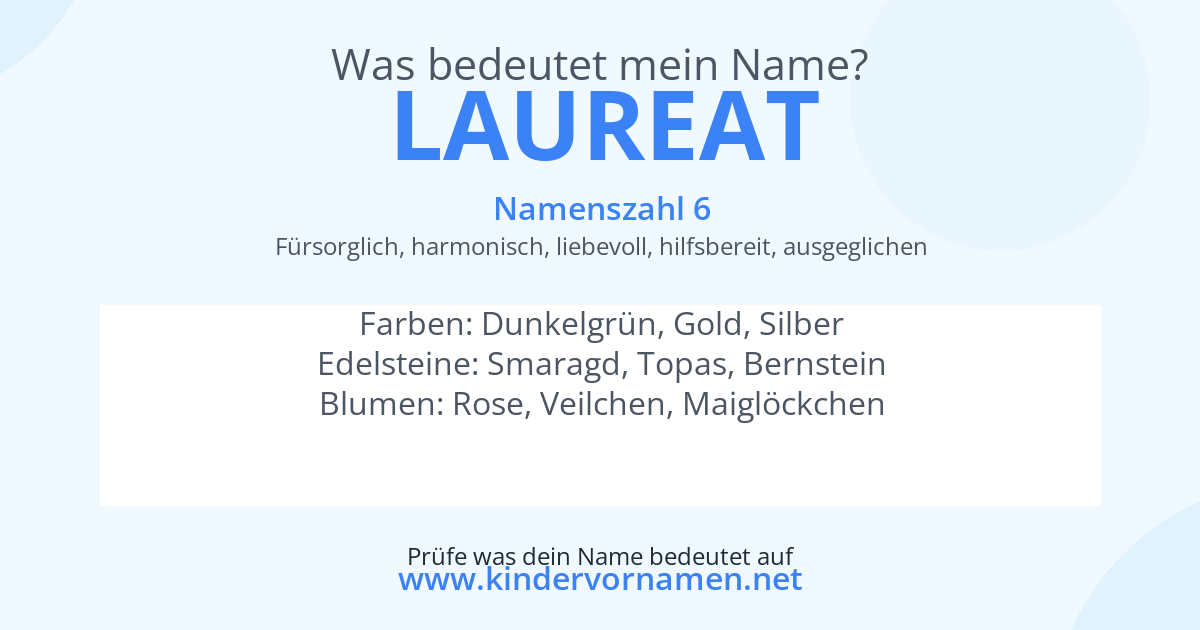 Was bedeutet der Name Laureat?