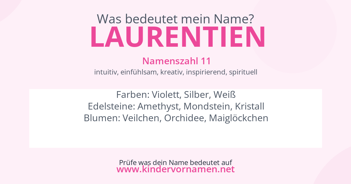 Was bedeutet der Name Laurentien?