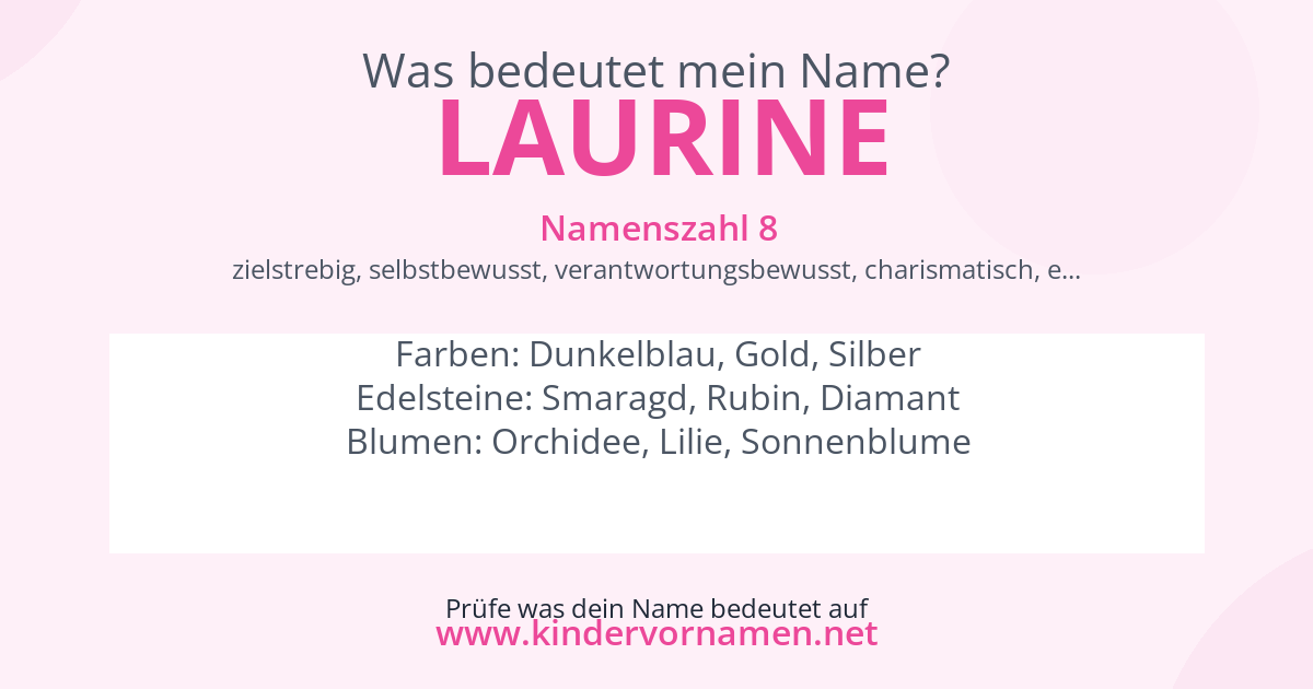 Was bedeutet der Name Laurine?