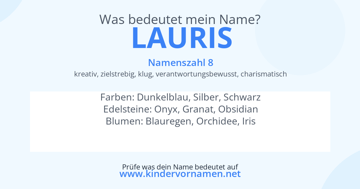 Was bedeutet der Name Lauris?