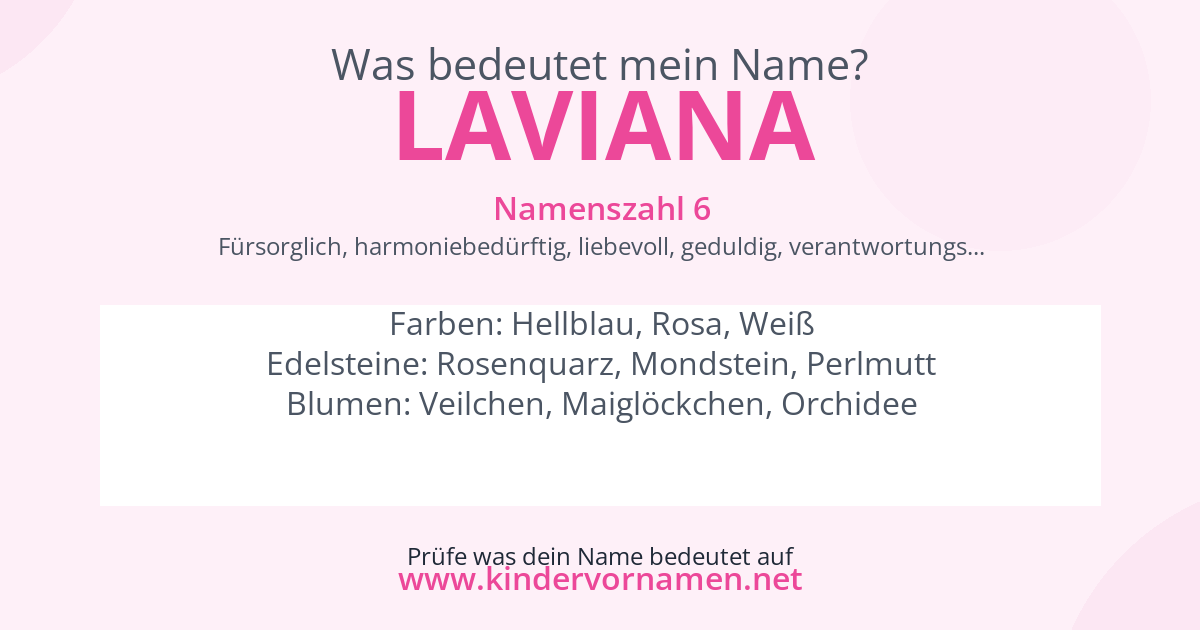 Was bedeutet der Name Laviana?