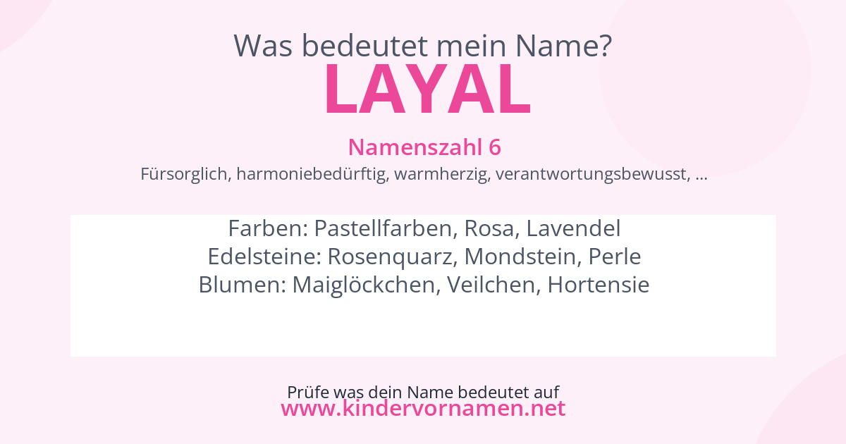 Was bedeutet der Name Layal?