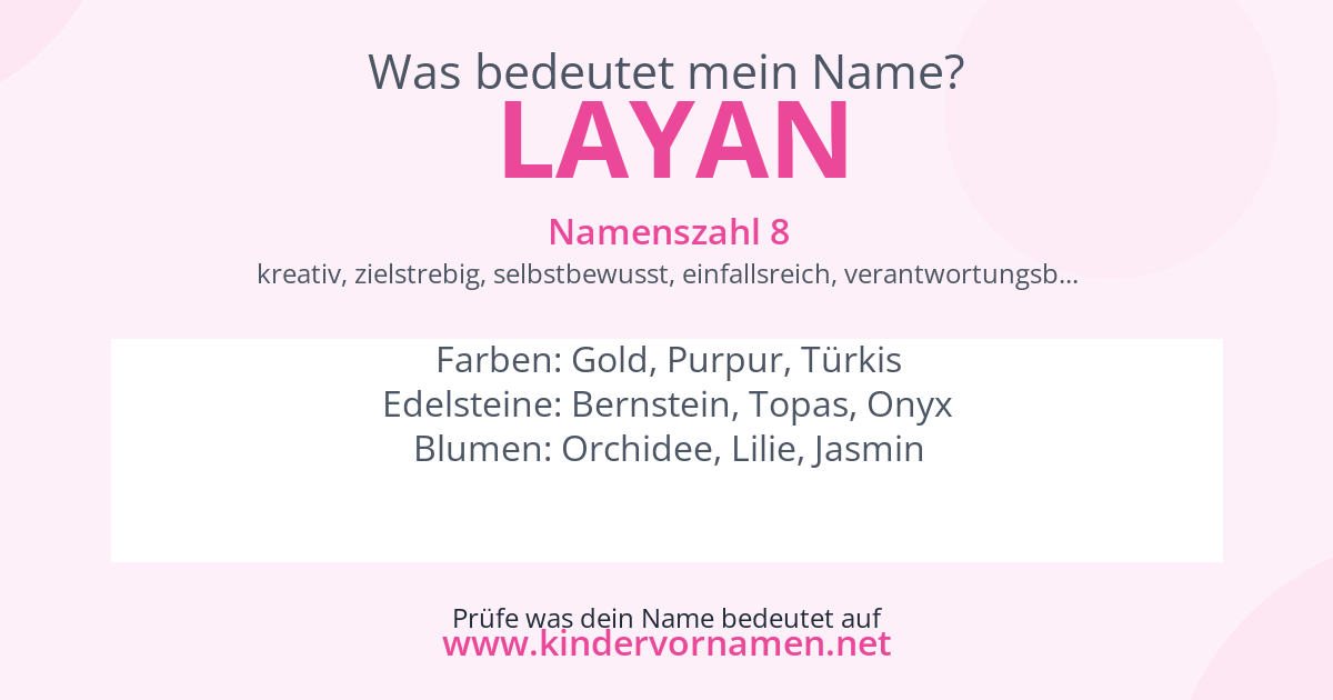 Was bedeutet der Name Layan?