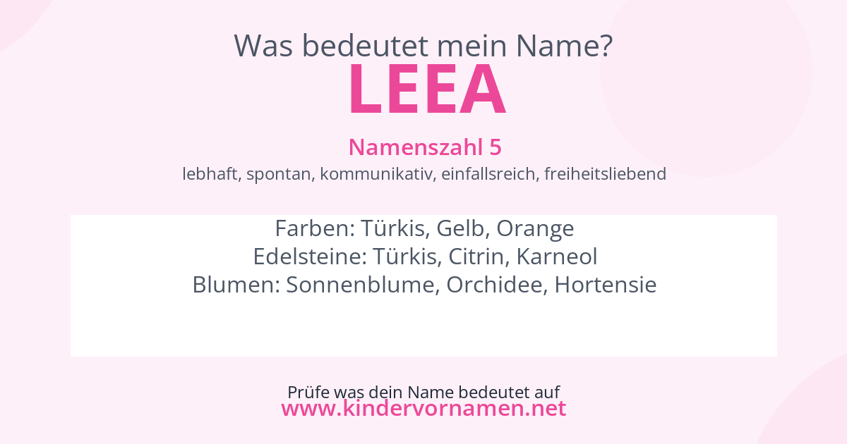 Was bedeutet der Name Leea?