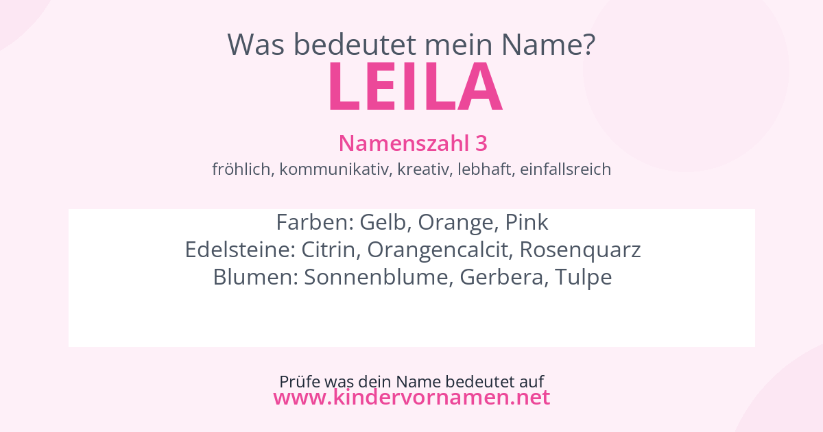 Was bedeutet der Name Leila?