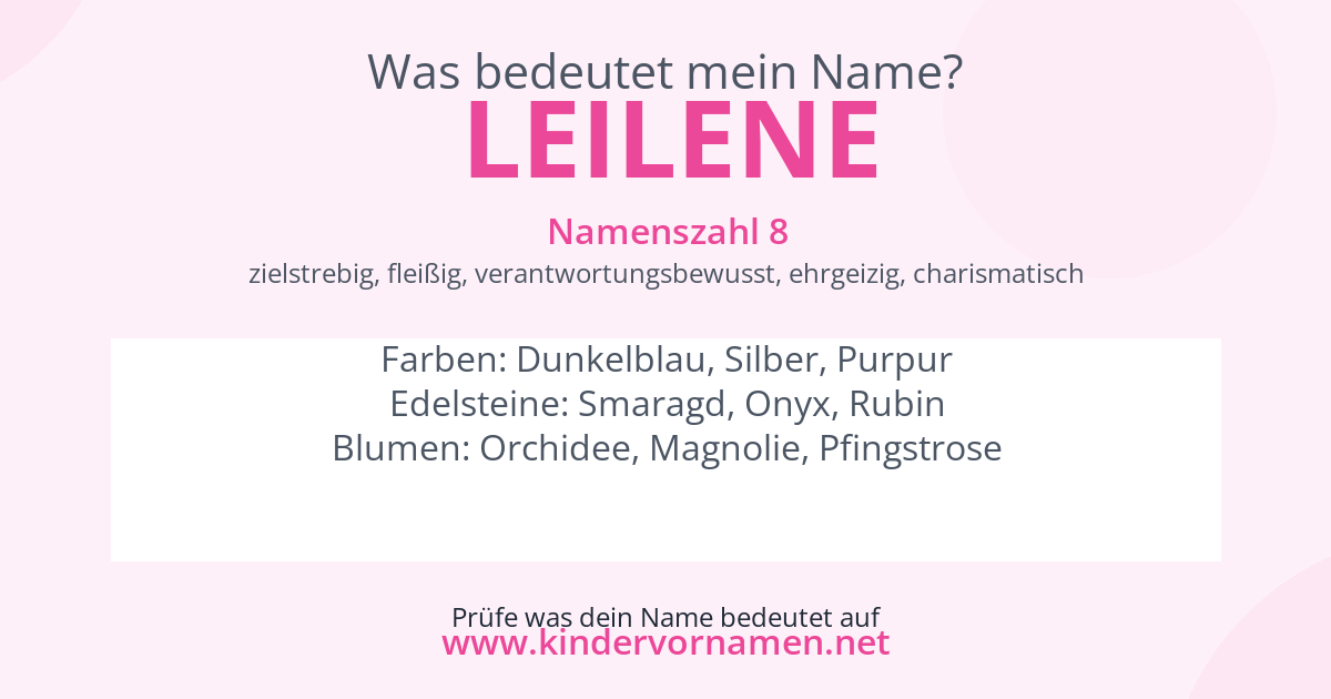 Was bedeutet der Name Leilene?