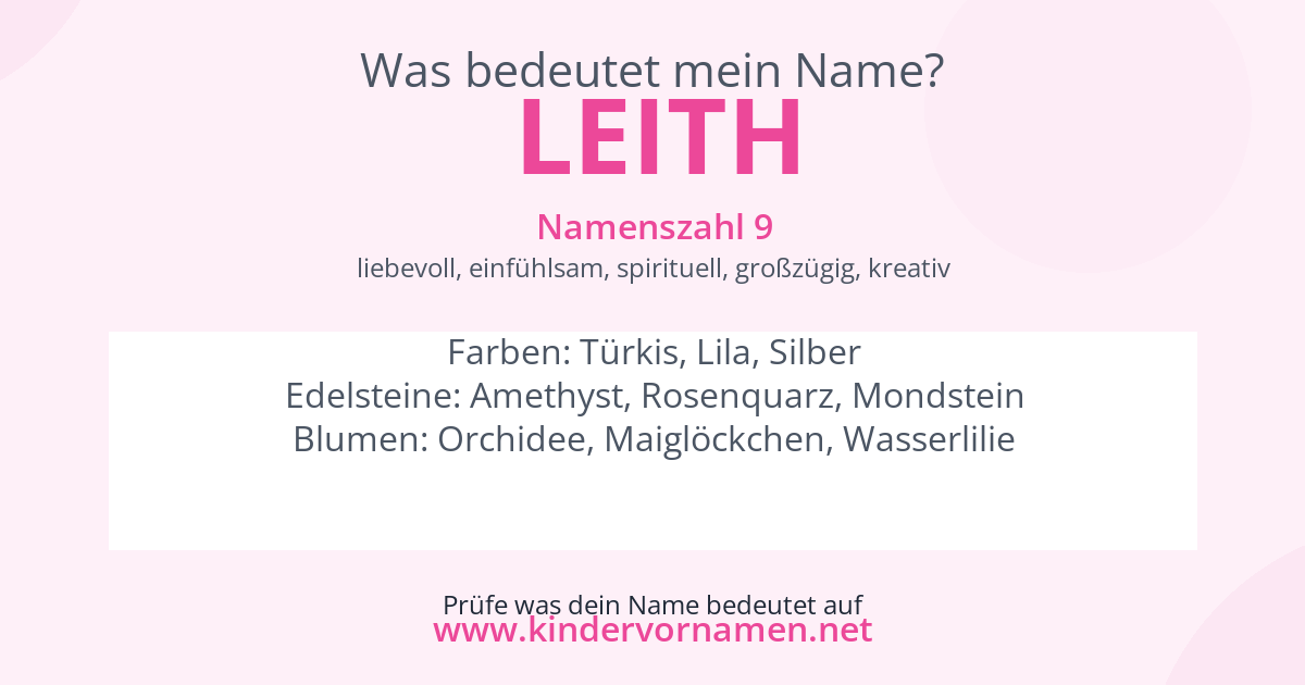 Was bedeutet der Name Leith?