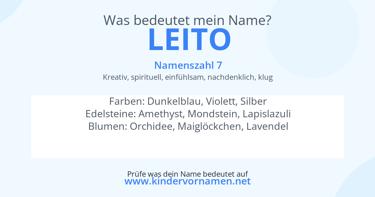 Was bedeutet der Name Leito?