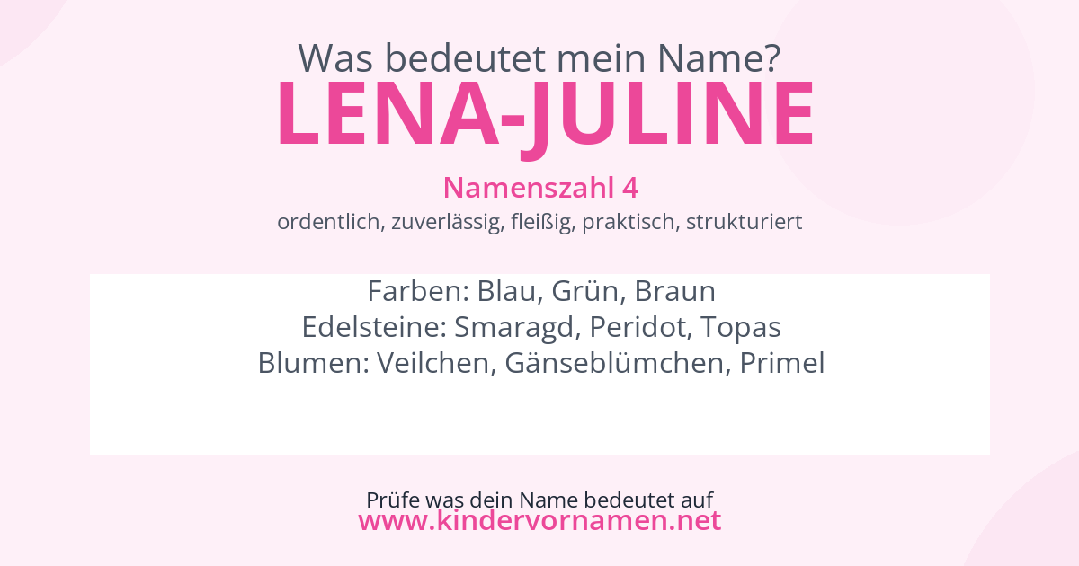 Was bedeutet der Name Lena-Juline?