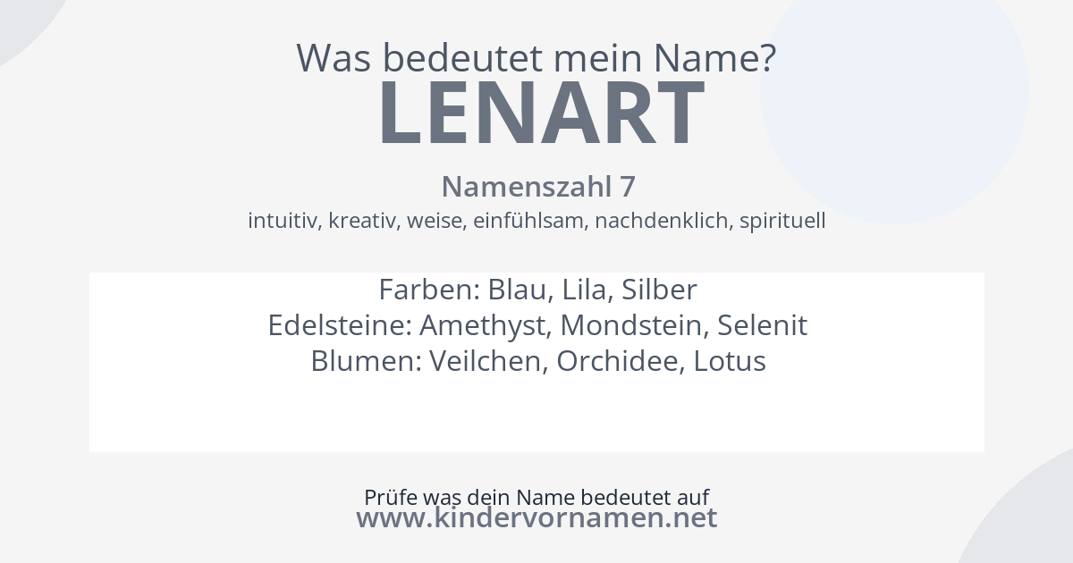 Was bedeutet der Name Lenart?