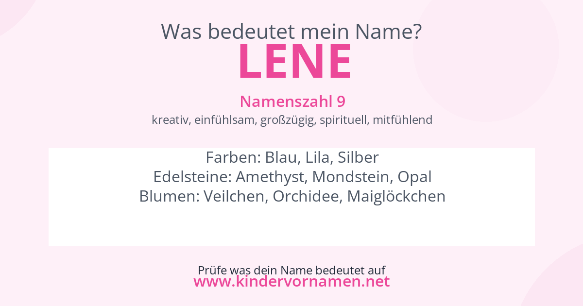 Was bedeutet der Name Lene?