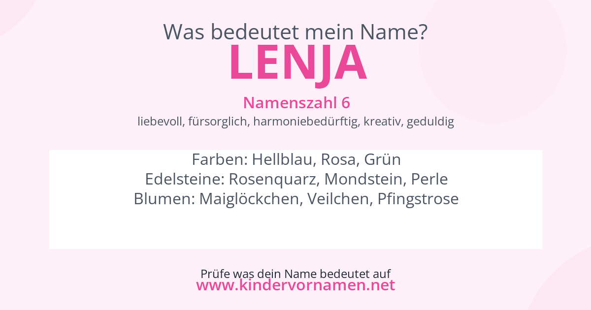 Was bedeutet der Name Lenja?