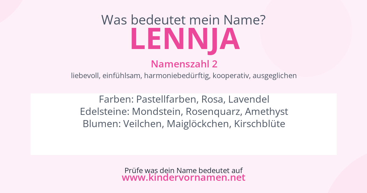 Was bedeutet der Name Lennja?
