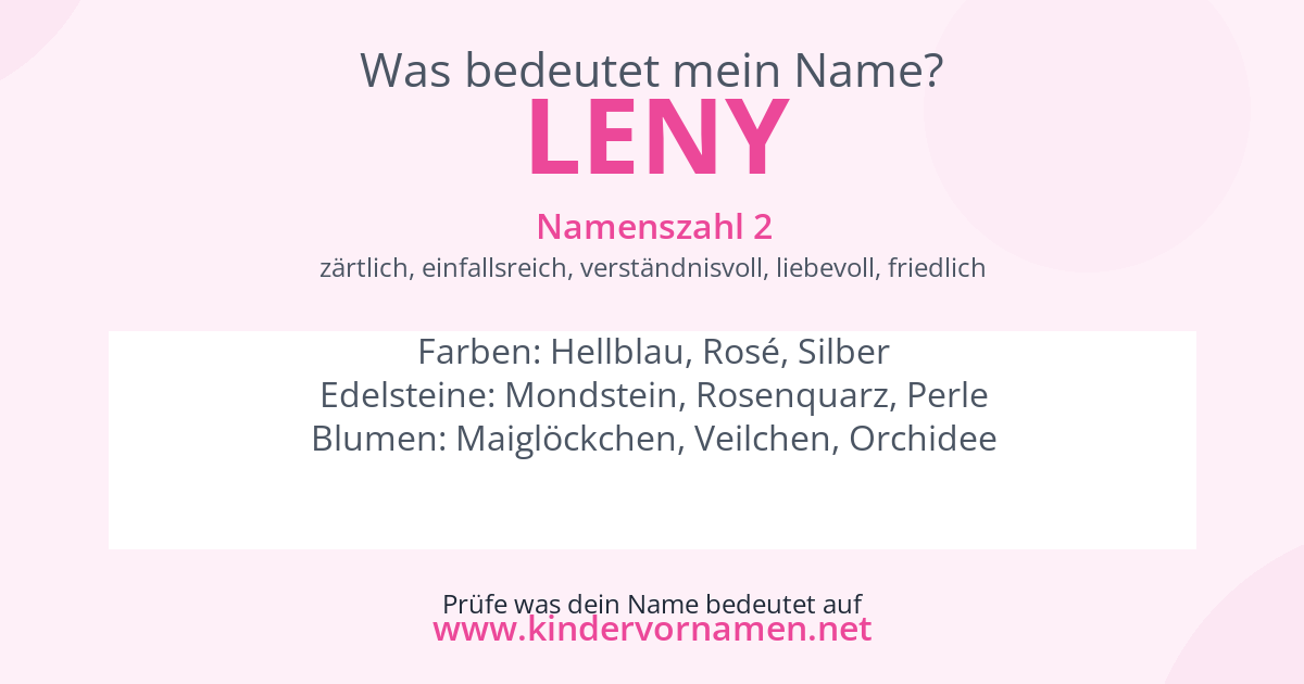 Was bedeutet der Name Leny?