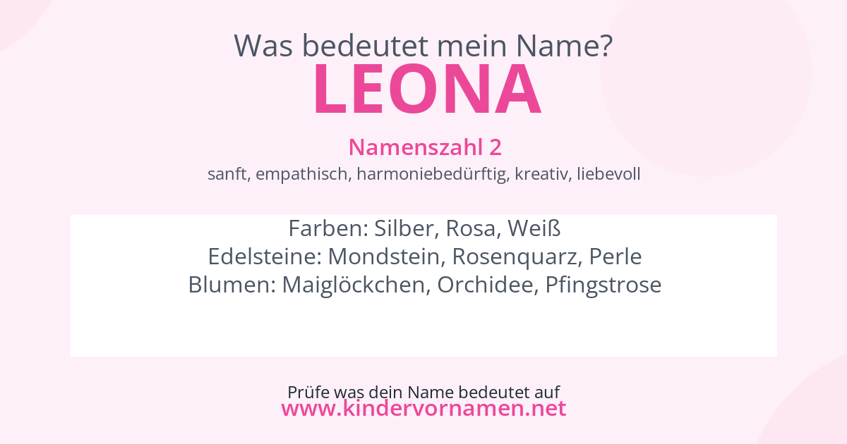 Was bedeutet der Name Leona?