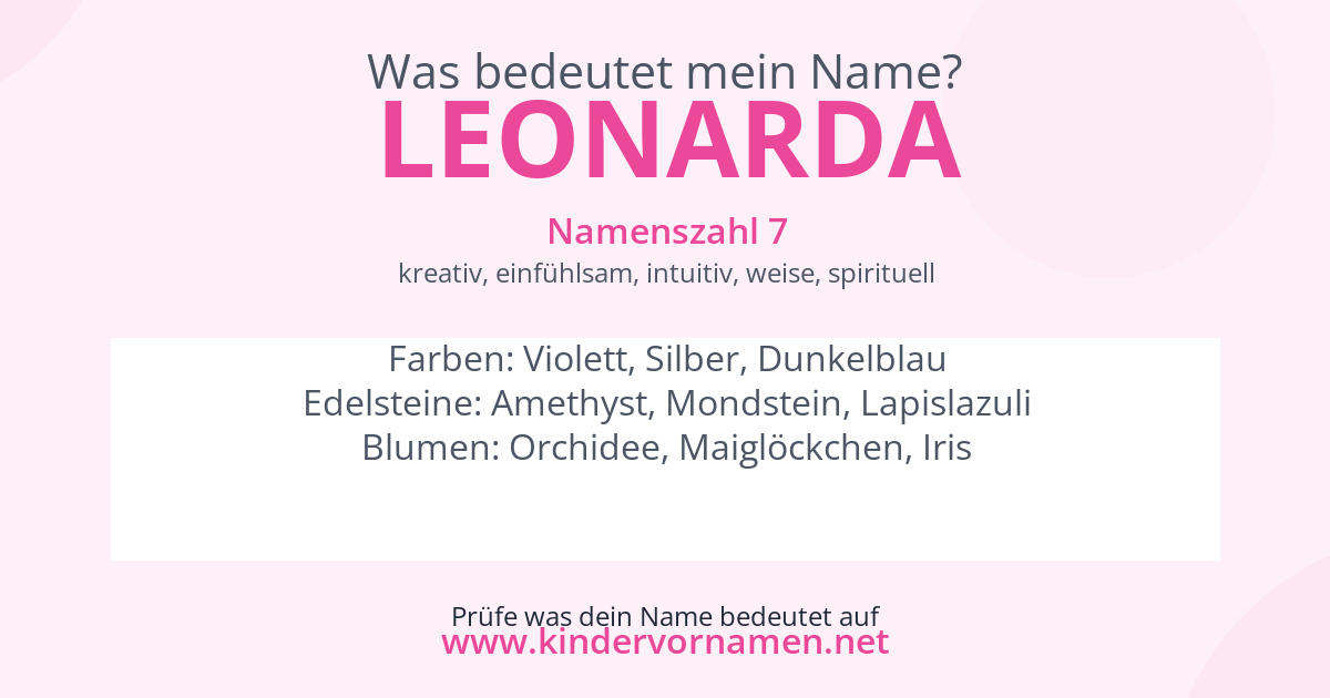 Was bedeutet der Name Leonarda?