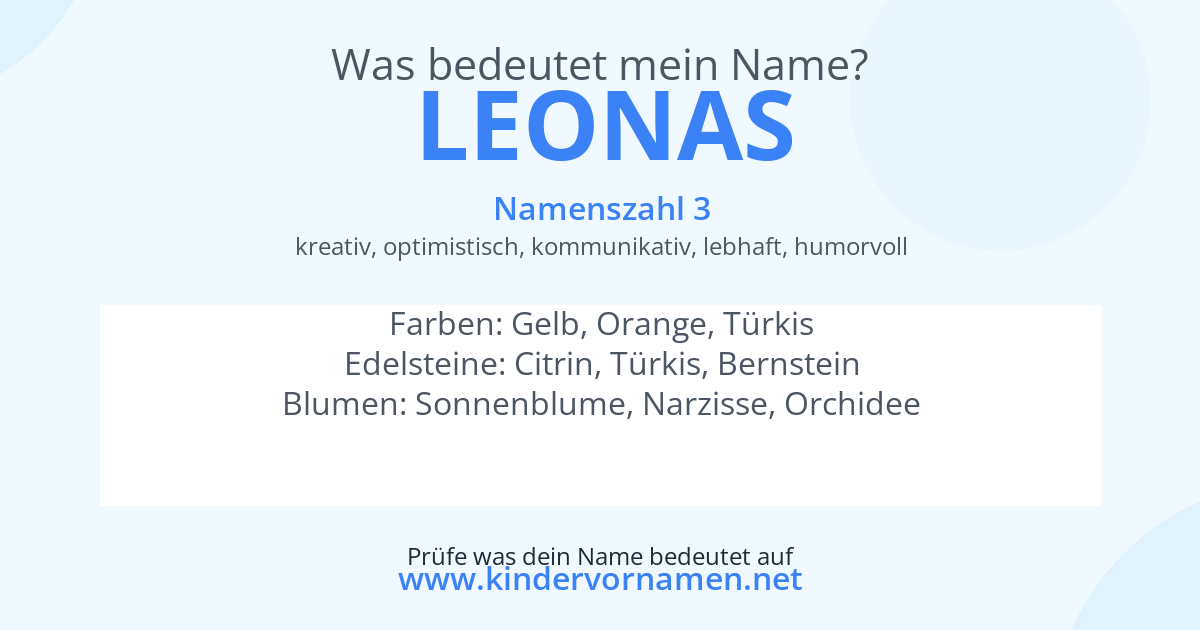 Was bedeutet der Name Leonas?