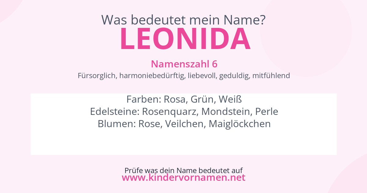 Was bedeutet der Name Leonida?