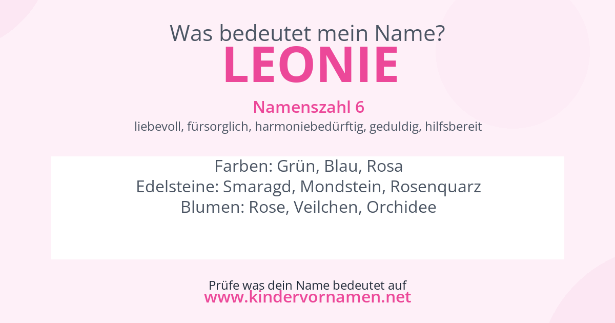 Was bedeutet der Name Leonie?