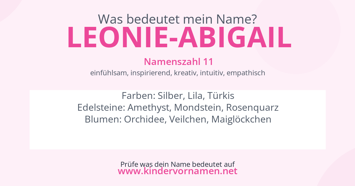 Was bedeutet der Name Leonie-Abigail?