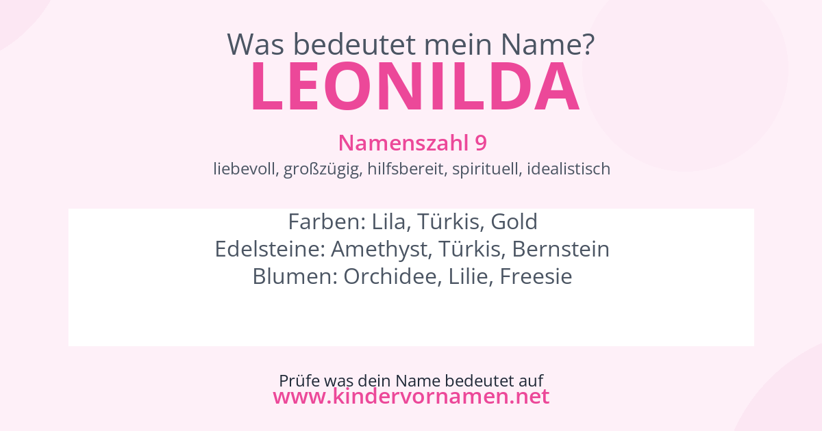 Was bedeutet der Name Leonilda?