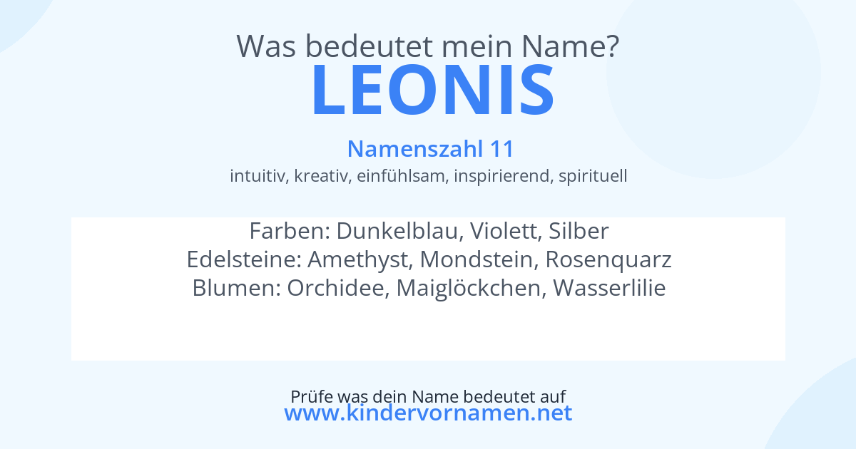 Was bedeutet der Name Leonis?