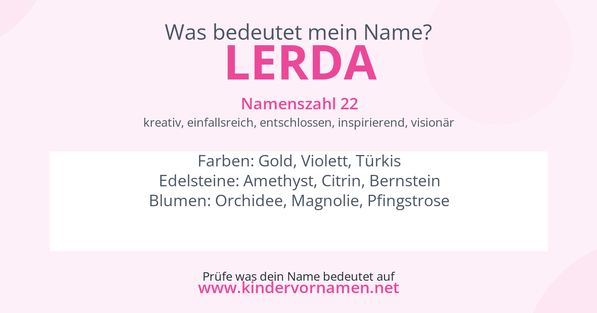 Was bedeutet der Name Lerda?