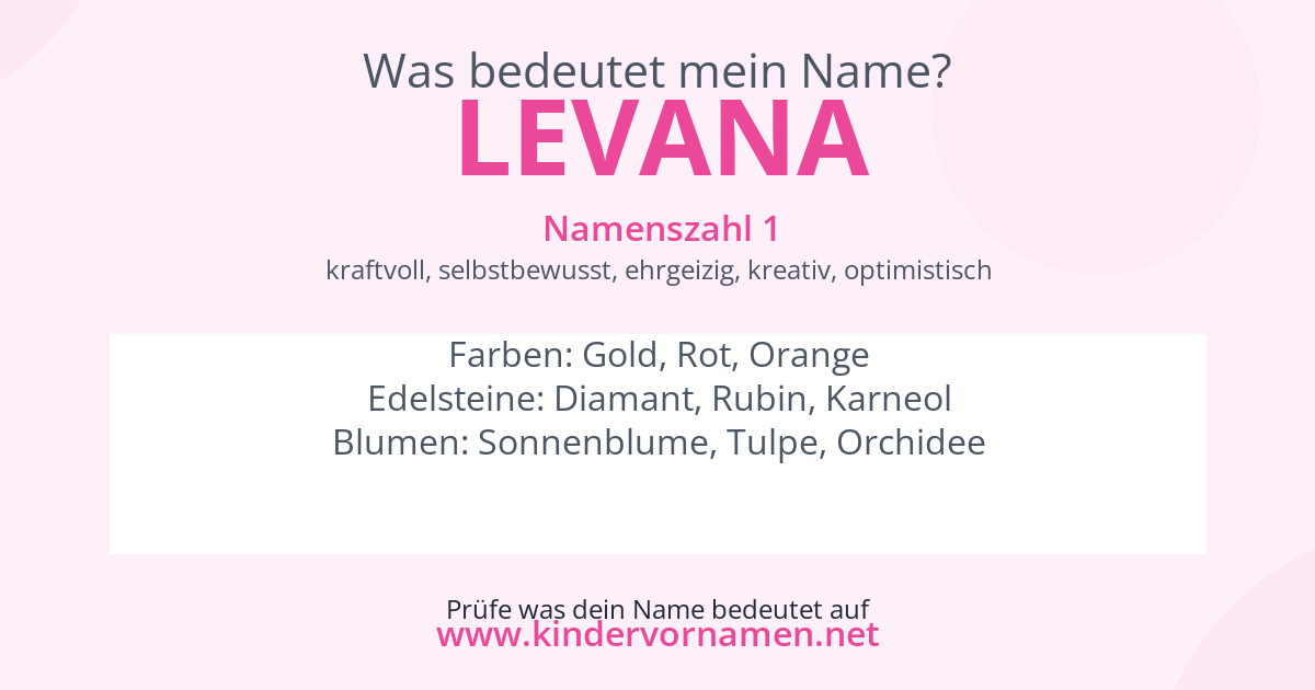 Was bedeutet der Name Levana?