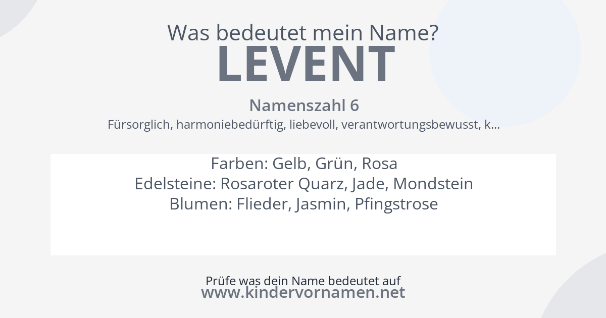 Was bedeutet der Name Levent?