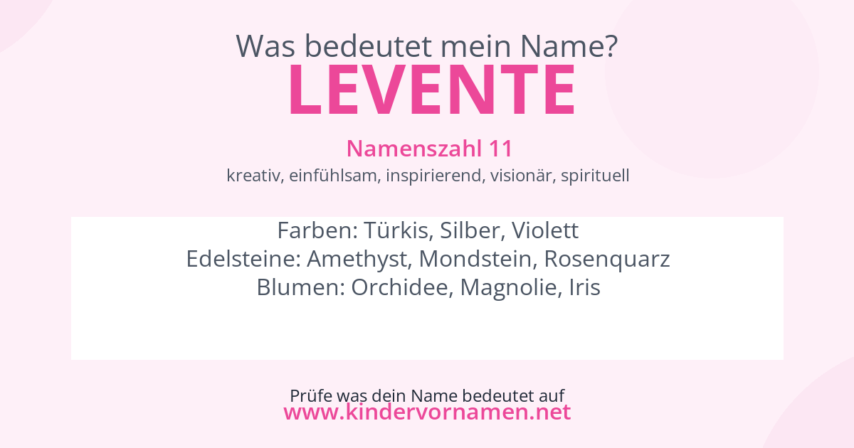 Was bedeutet der Name Levente?