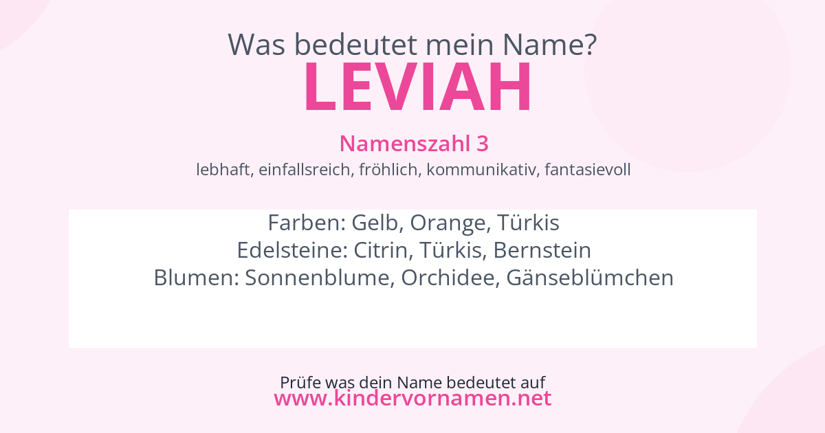 Was bedeutet der Name Leviah?