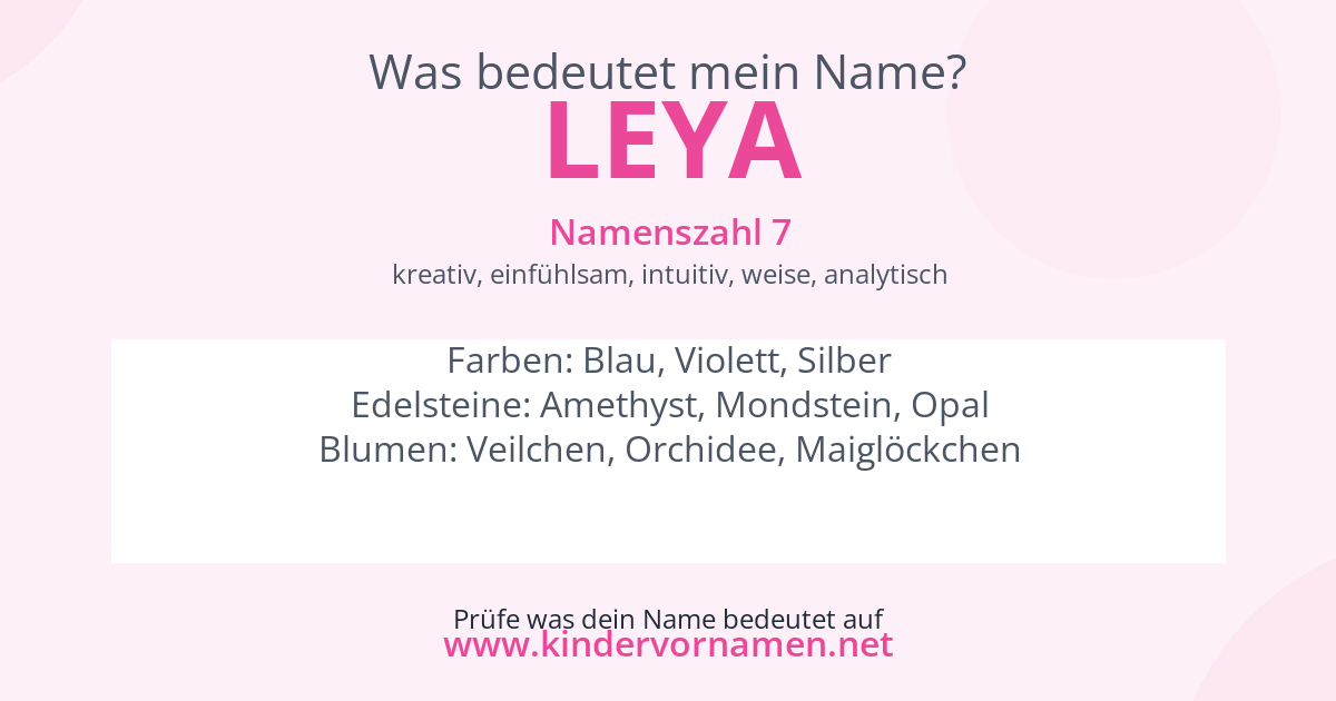Was bedeutet der Name Leya?