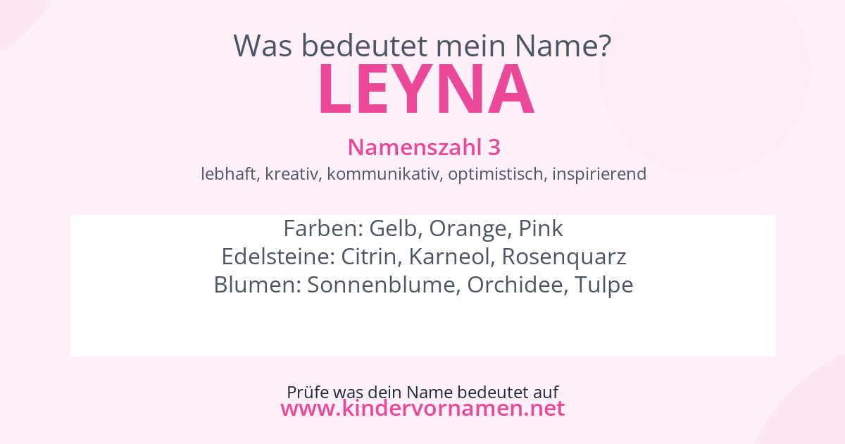 Was bedeutet der Name Leyna?