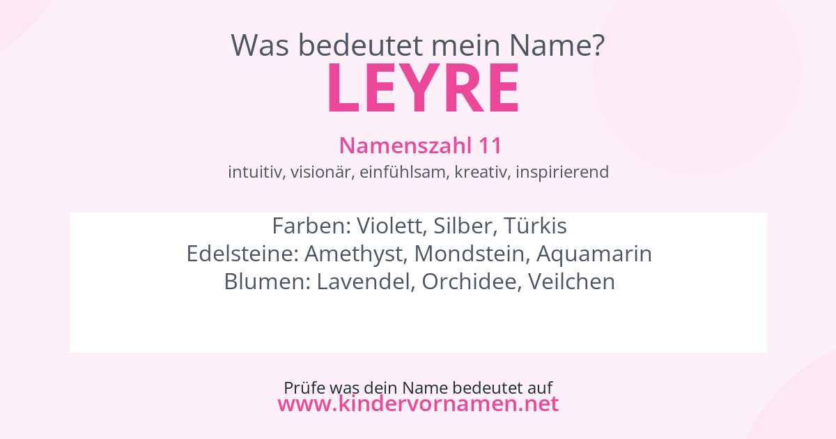 Was bedeutet der Name Leyre?