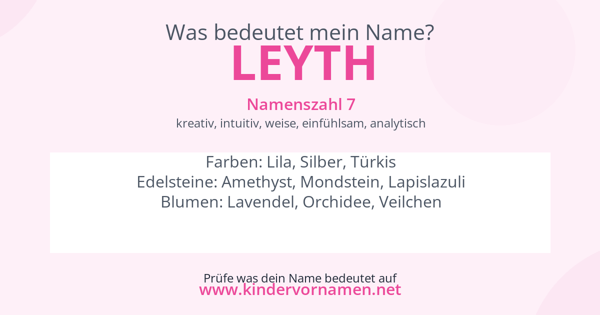 Was bedeutet der Name Leyth?