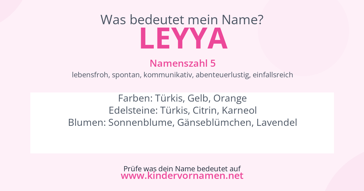 Was bedeutet der Name Leyya?