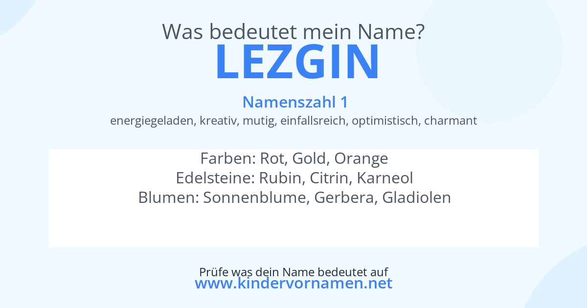Was bedeutet der Name Lezgin?