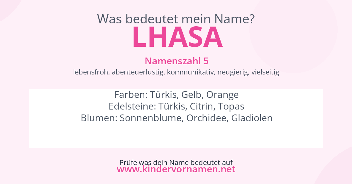 Was bedeutet der Name Lhasa?