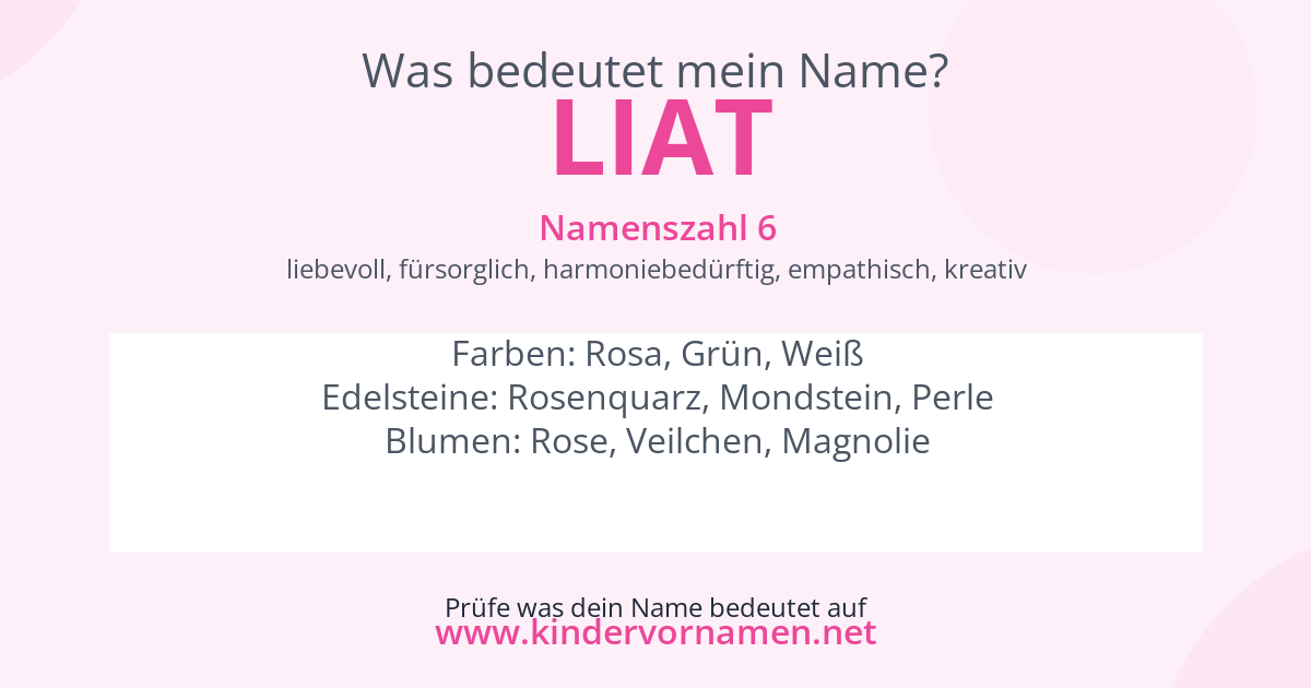 Was bedeutet der Name Liat?
