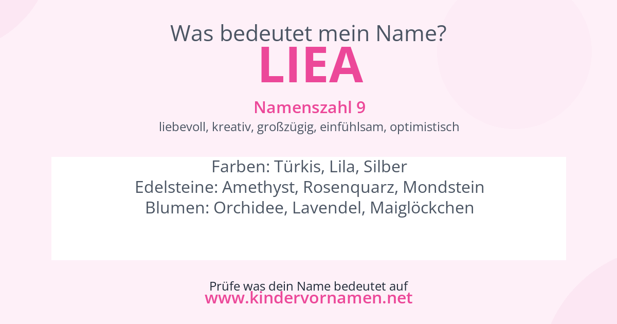 Was bedeutet der Name Liea?