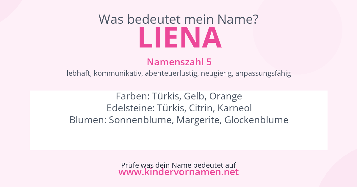 Was bedeutet der Name Liena?
