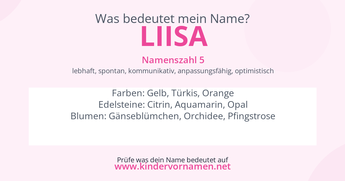 Was bedeutet der Name Liisa?