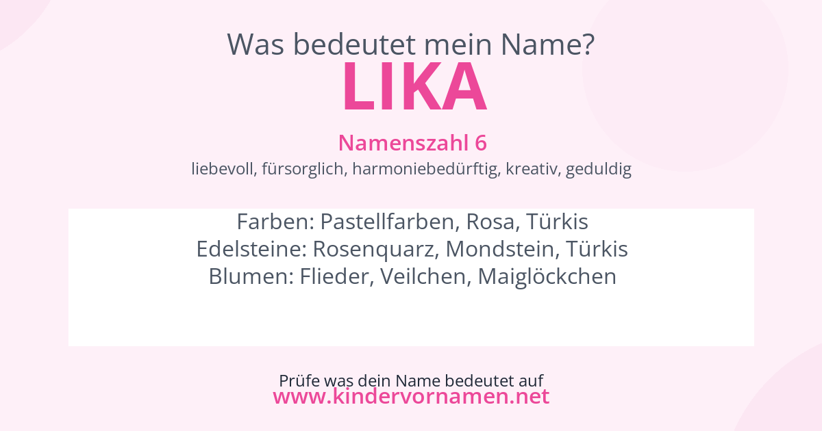 Was bedeutet der Name Lika?