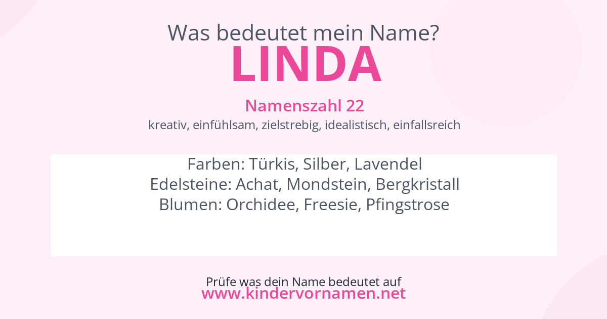 Was bedeutet der Name Linda?