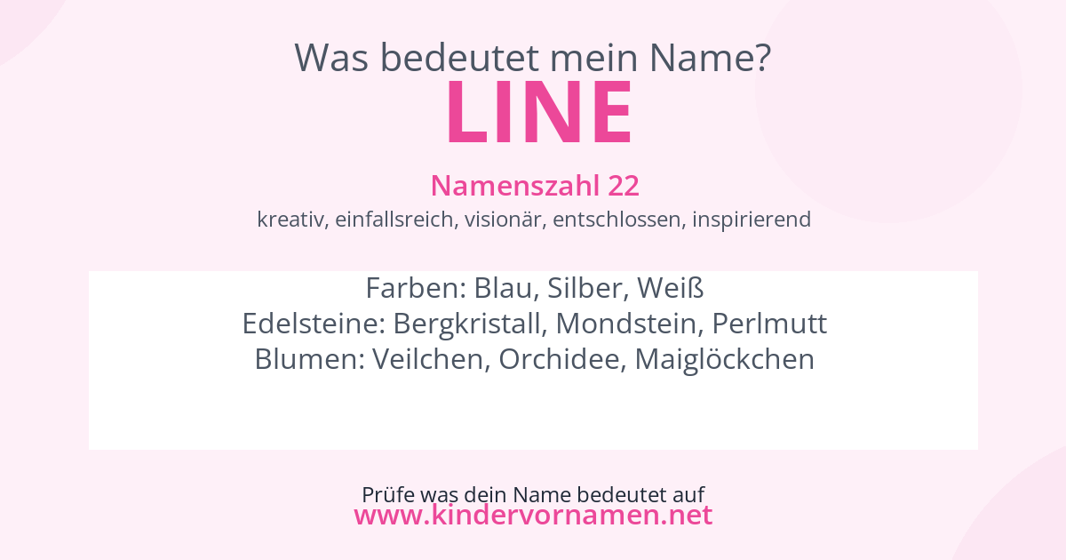 Was bedeutet der Name Line?