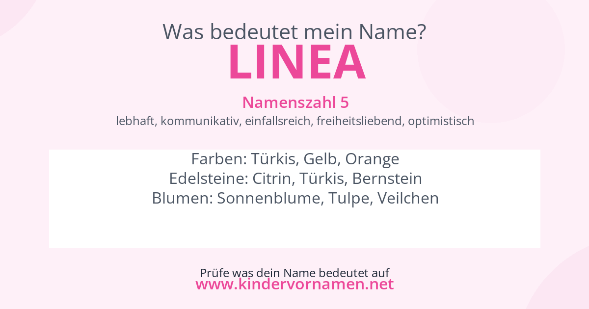 Was bedeutet der Name Linea?
