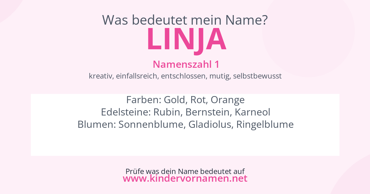 Was bedeutet der Name Linja?