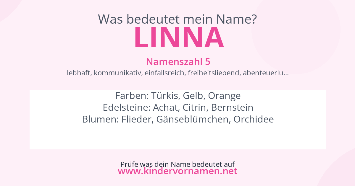 Was bedeutet der Name Linna?